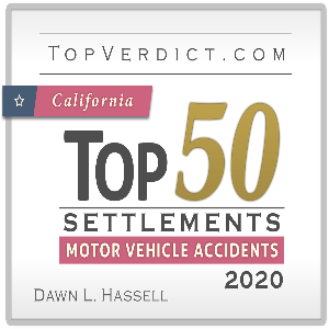 Top 50 Motor Vehicle Accident Settlement Award California 2020