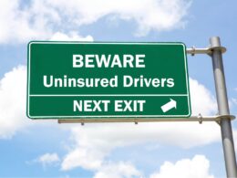 Beware Uninsured Drivers Next Exit Highway Sign