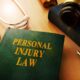 photo of a book with personal injury law on the cover