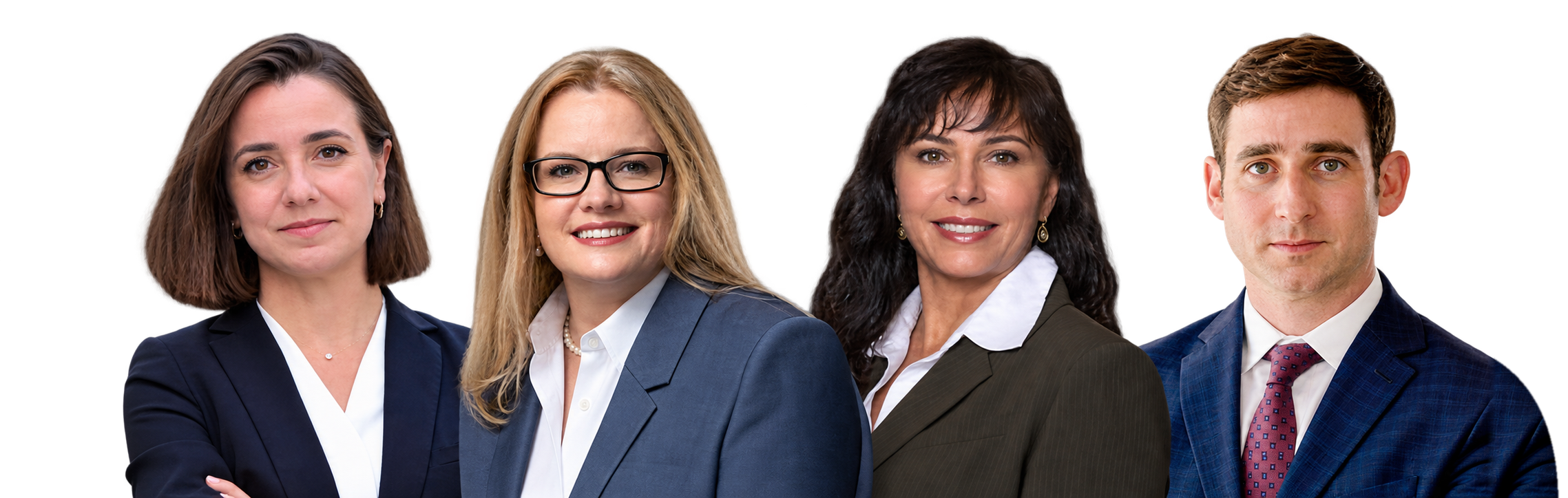 Group photo of 4 personal injury attorneys at The Hassell Law Group
